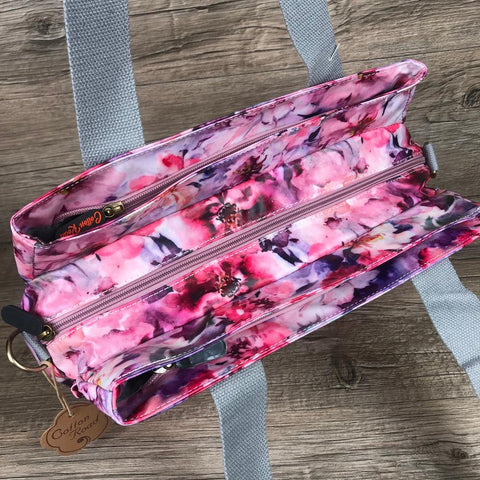 Cotton Road PINK PVC Handbag with FLOWERS