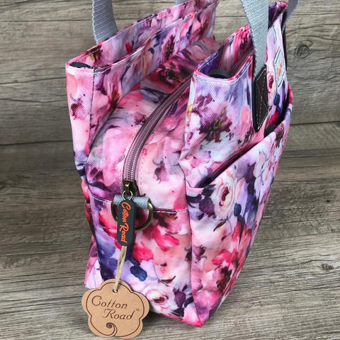 Cotton Road PINK PVC Handbag with FLOWERS