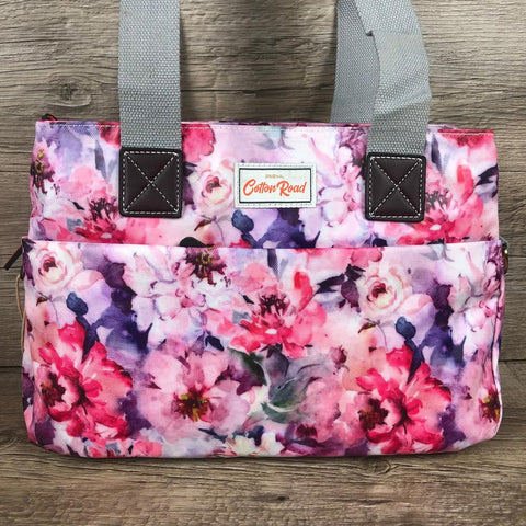 Cotton Road PINK PVC Handbag with FLOWERS