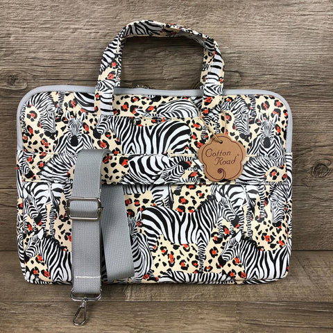 Cotton Road PVC 14' Laptop / Exam Bag with Padded Inner and ZEBRA detailing