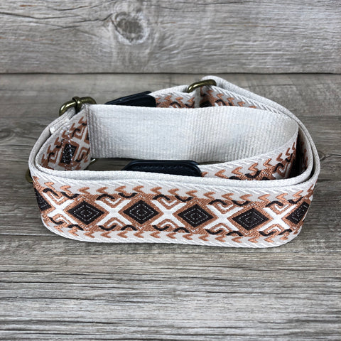 Cotton Road Canvas Adjustable Bag Strap with PU LEATHER TRIM and Diamond detailing